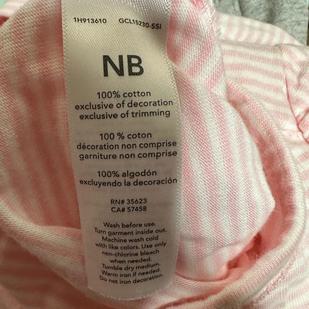 Bundle Cozy NB Cotton Gerber Carters Newborn Onesie in Pink Gray Teal Combos (5)